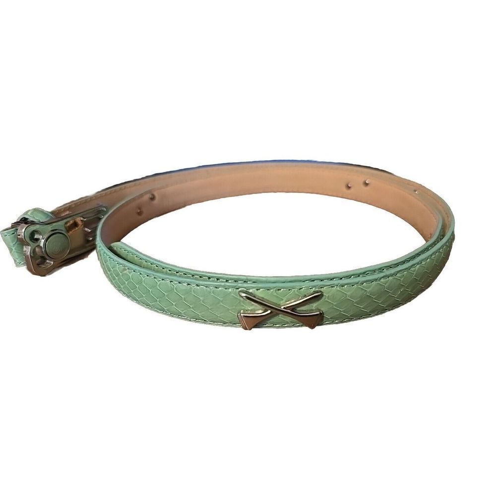 LB Belt Company Green Genuine Snakeskin Golf Belt Womens Size Large